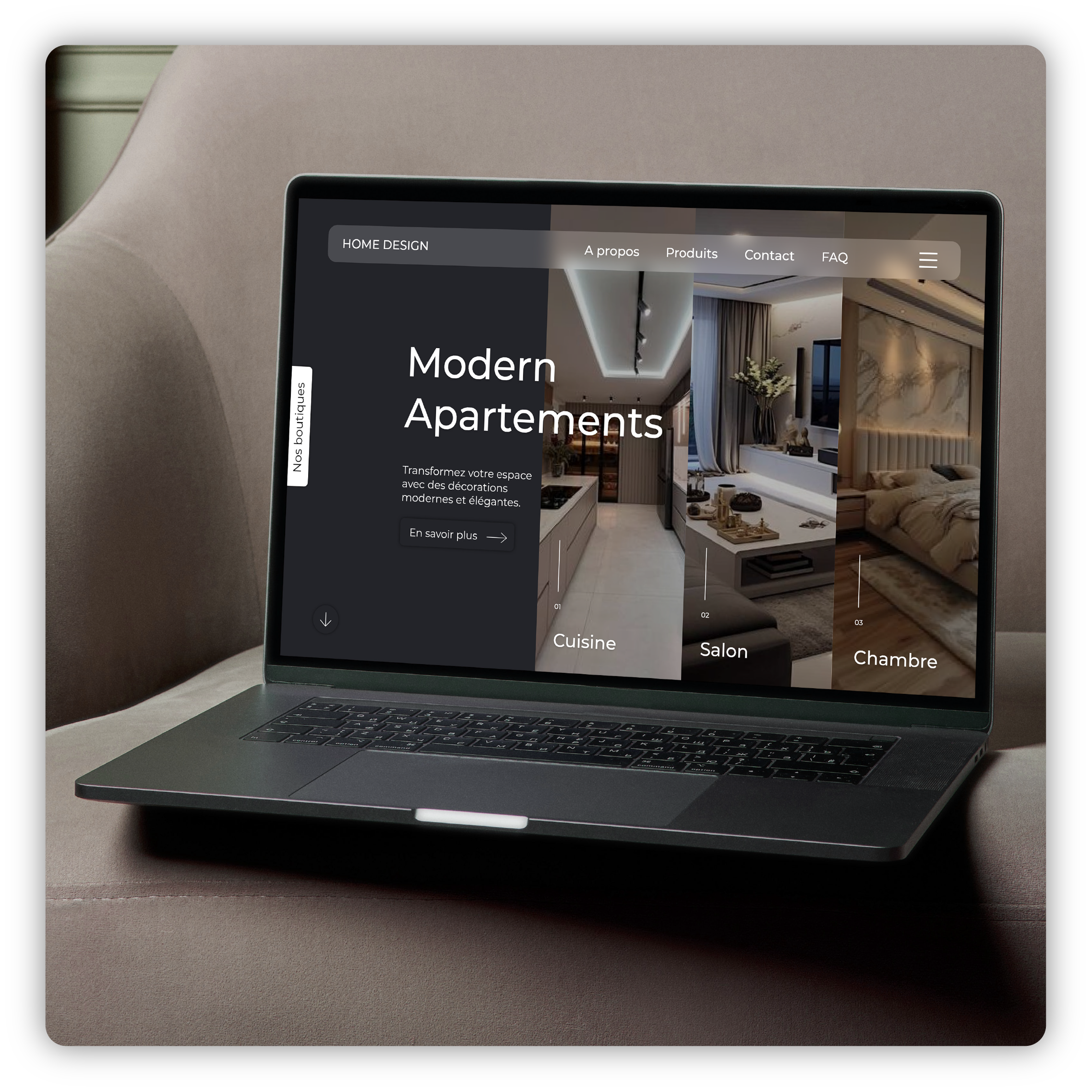 Mise en avant home design site