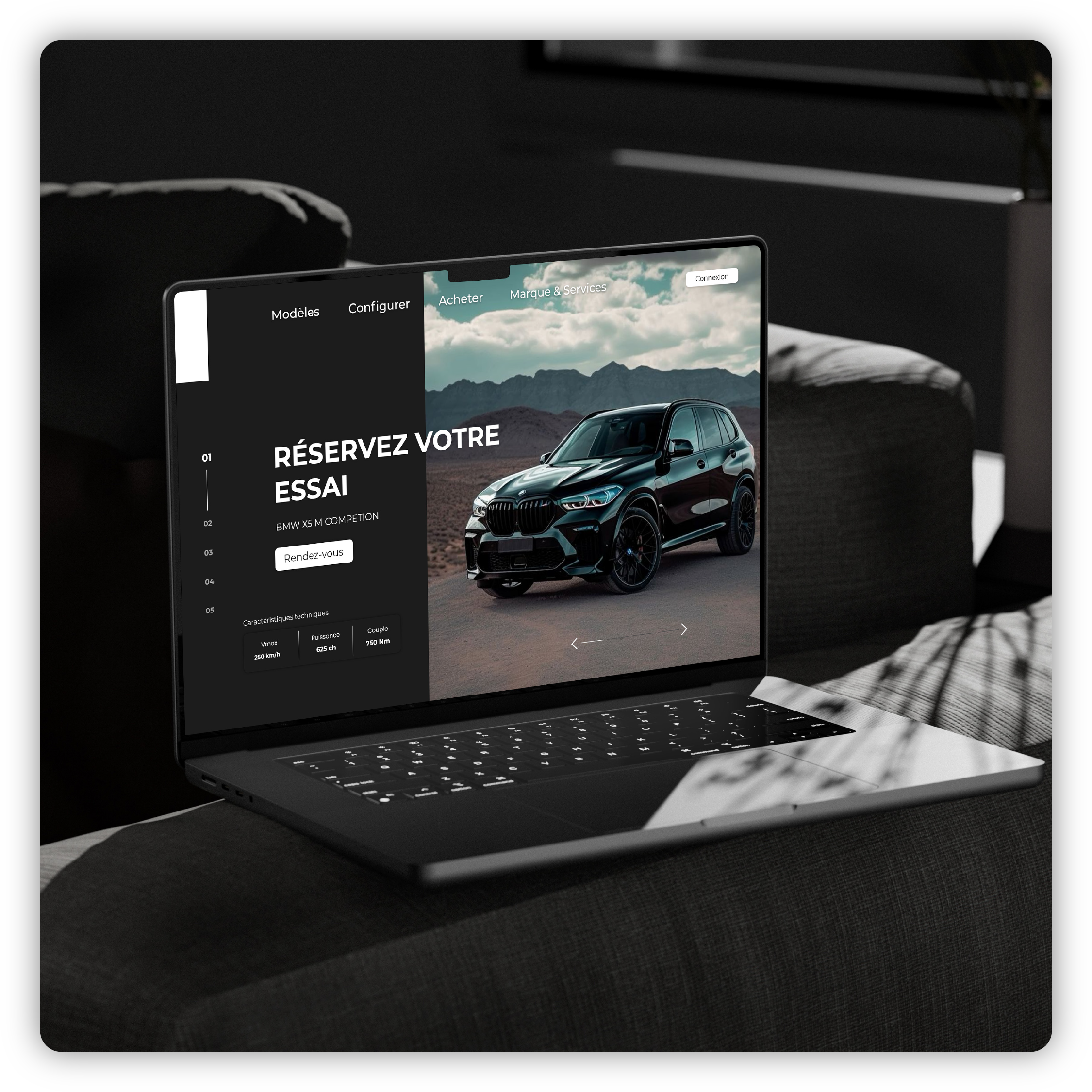 mise en avant webdesign bmw 7